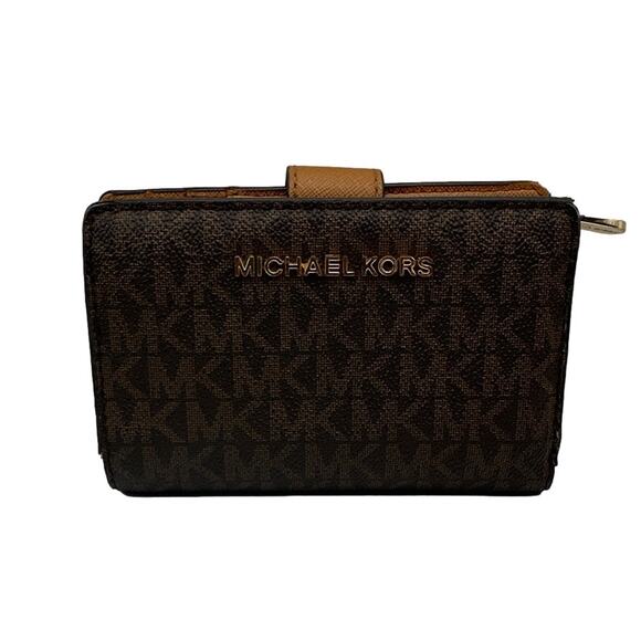 MICHAEL KORS Brown Signature Card Holder / Wallet - Picture 1 of 11